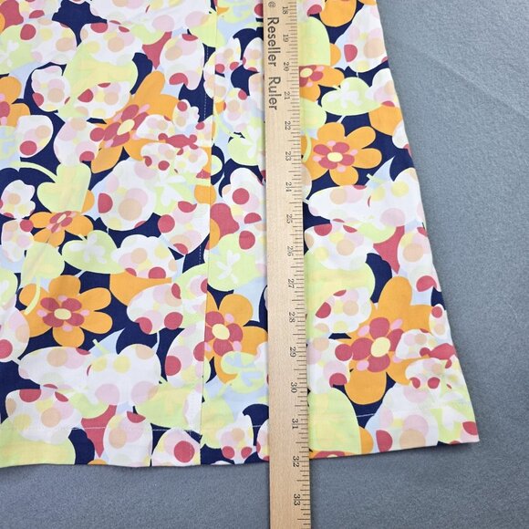 Talbots Skirt Womens 12 Floral Midi Petite Tencel Lyocell Casual Boho Retro - Picture 9 of 10